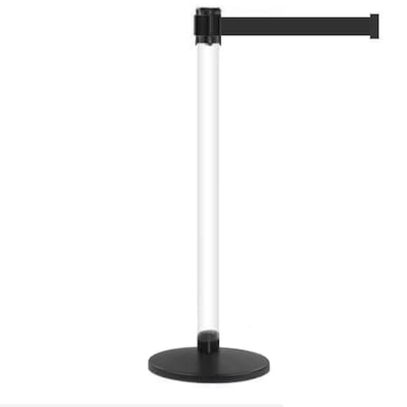 QUEUE SOLUTIONS QueuePro Clear 250, Black Base, 11' Black Belt PROClear250B-BK110